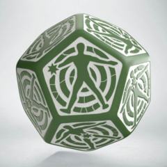 D12 RPG Hit Location Die (Green/White)